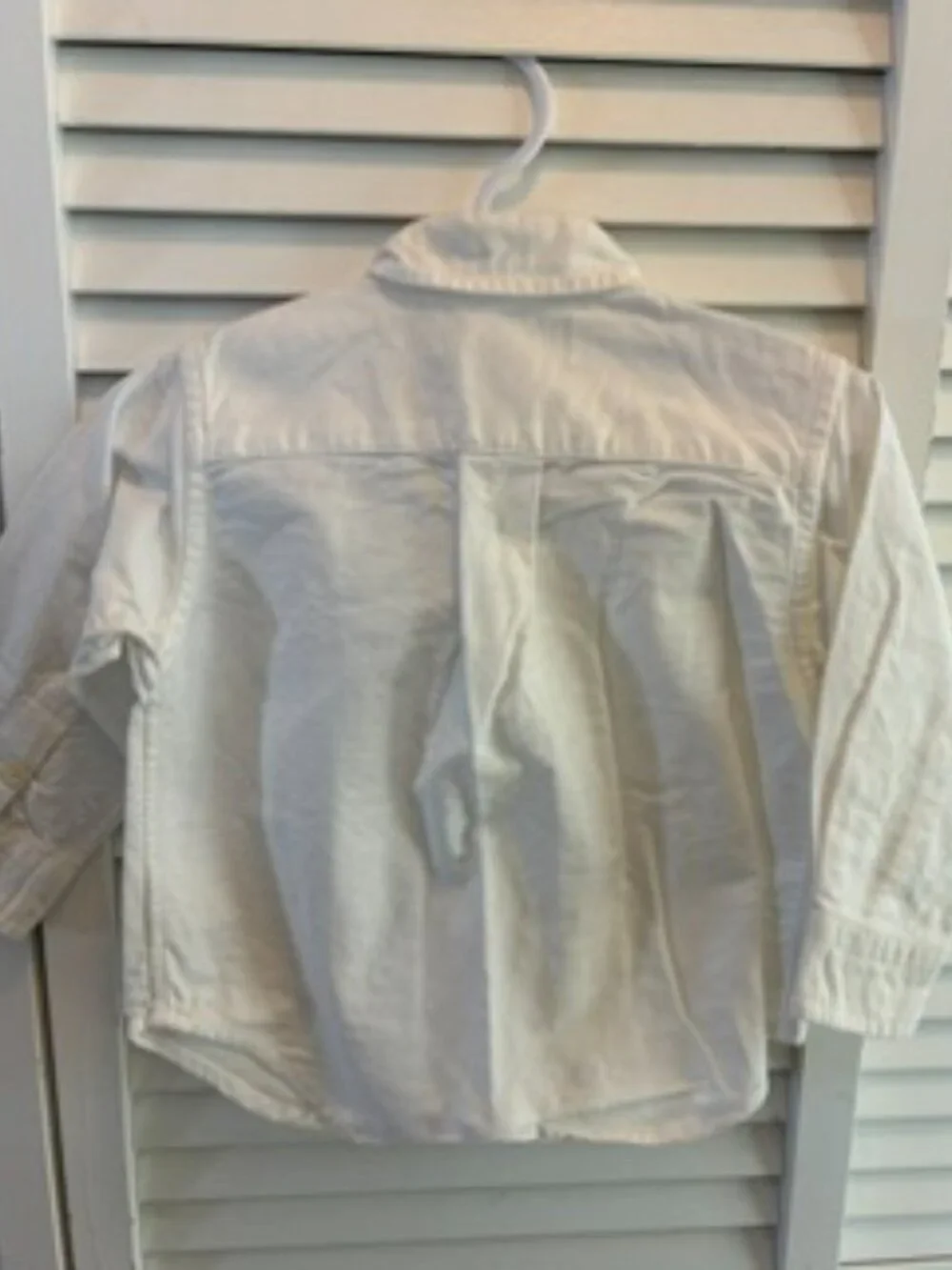 Ralph Lauren White Long Sleeve Button Down Shirt Size 12M